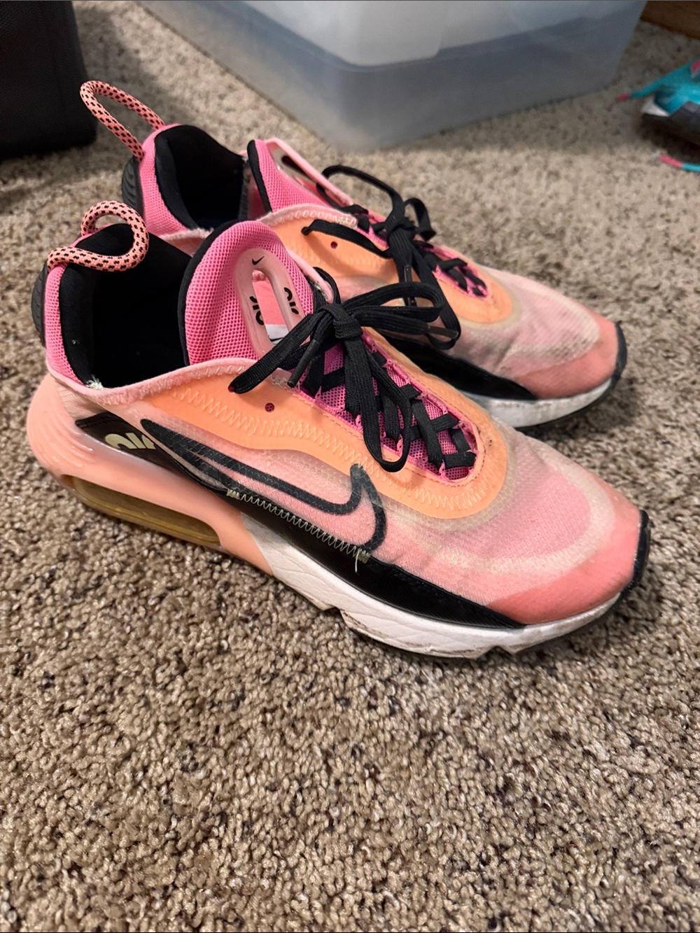 Nike Pink and Coral Air Max Casual Sneakers